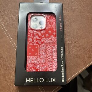 HELLO LUX Red Bandana Phone Case iPhone 16 Pro New